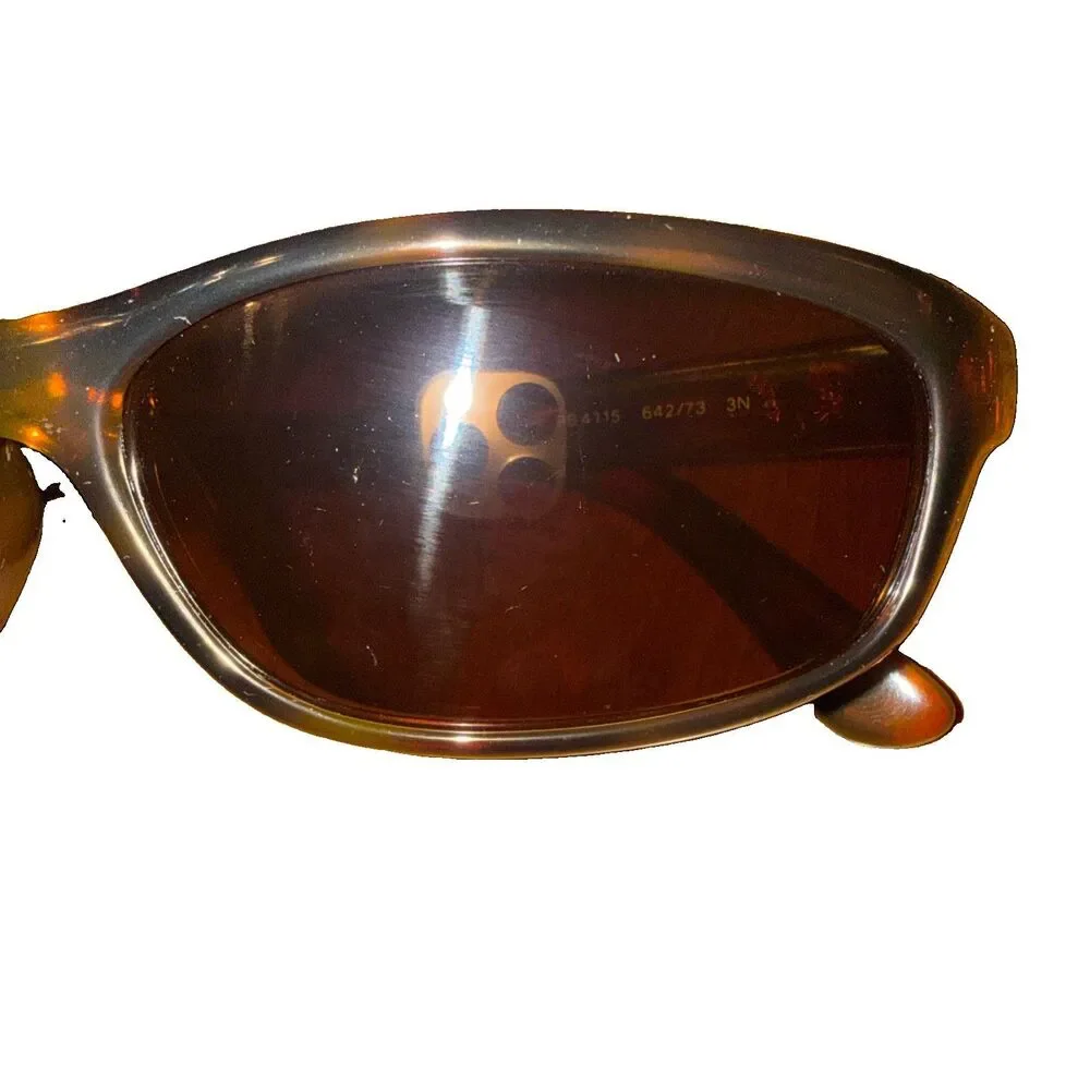 RAY-BAN RB4115 642/73 Shiny Tortoise Brown Sleek Predators Wrap Sunglasses